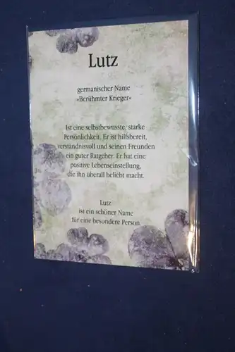 Lutz, Namenskarte Lutz, Geburtstagskarte Lutz, Glückwunschkarte Lutz, Personalisierte Karte

 Lutz