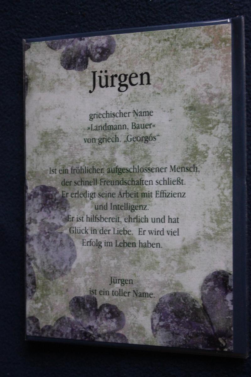 Jurgen Namenskarte Geburtstagskarte Gluckwunschkarte Personalisierte Karte Namen Jurgen Nr 1005 Oldthing Geburtstag