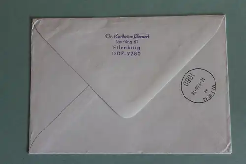 DDR Ganzsache Leipziger Frühjahrsmesse 1988, Einschreiben, Eilboten nach Österreich;Sonderstempel