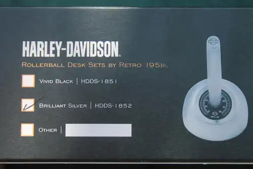 Harley-Davidson Deskset, Schreibtischset, silberfbn.