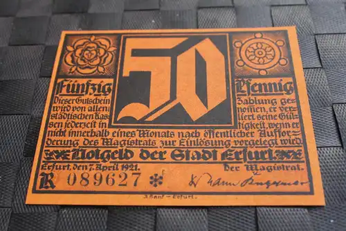 Notgeld Erfurt, 50 Pf.