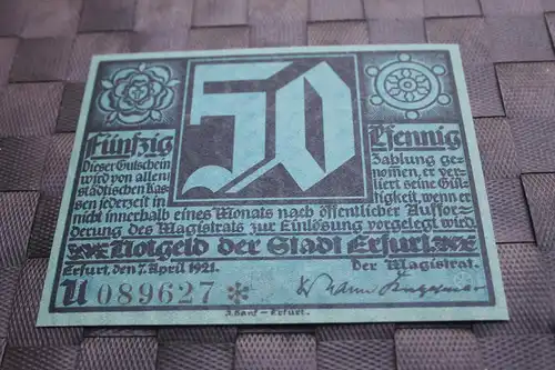 Notgeld Erfurt, 50 Pf.