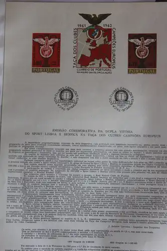 Portugal 1963, EUROPA-Fußball;  Ankündigungsblatt