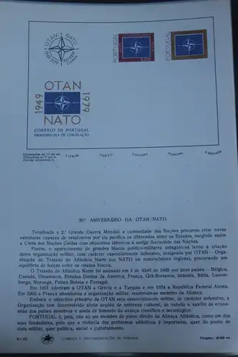 CEPT 30 Jahre NATO, Portugal 1979, MiNr. 1439-40;  Ankündigungsblatt