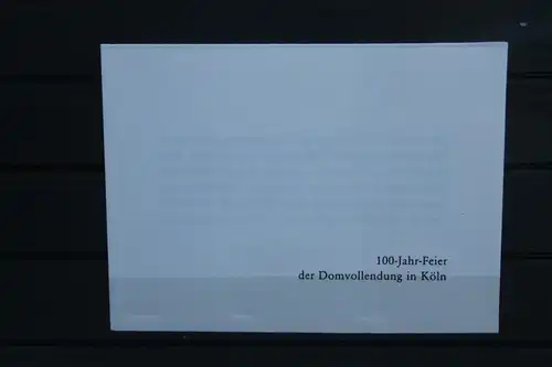 Domvollendung Köln Münze; Flyer, Beschreibung, Begleitinfo