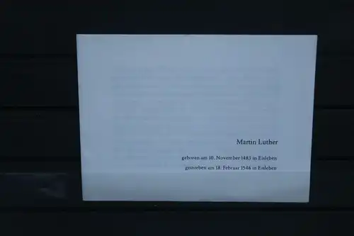  Martin Luther Münze; Flyer, Beschreibung, Begleitinfo