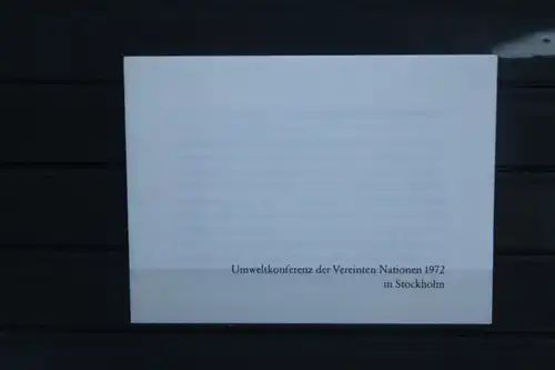 Umweltkonferenz der UNO Münze; Flyer, Beschreibung, Begleitinfo