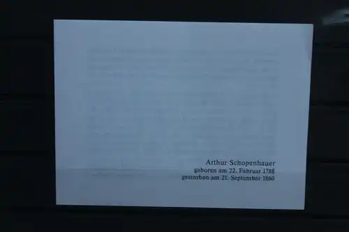 Schopenhauer  Münze; Flyer, Beschreibung, Begleitinfo