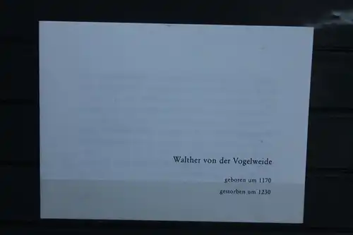 Walther von der Vogelweide Münze; Flyer, Beschreibung, Begleitinfo