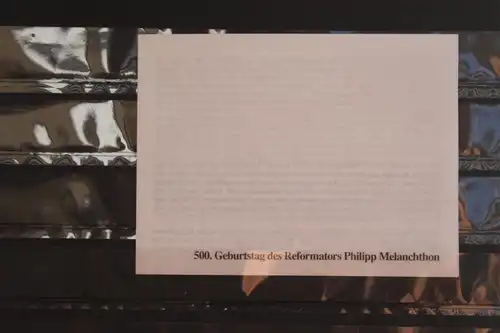 Philipp Melanchthon Münze; Flyer, Beschreibung, Begleitinfo