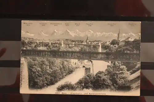 [Materialkarte] Bern Eisenbahn- und Kornhausbrücke. 