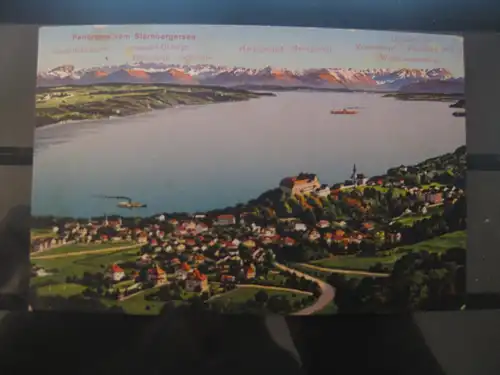[Lithographie] Panorama vom Starnberger See. 