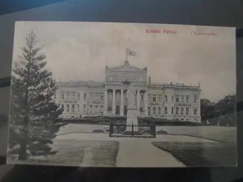 [Echtfotokarte schwarz/weiß] Schloss Putbus. 