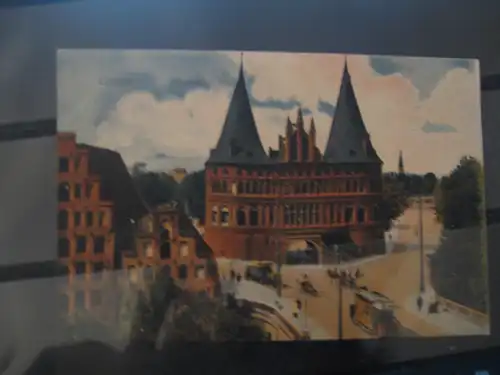 [Lithographie] Lübeck, Holstentor. 