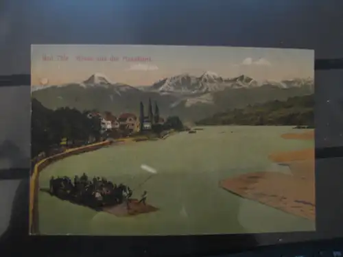 [Lithographie] Bad Tölz, Gruss von der Flossfahrt. 