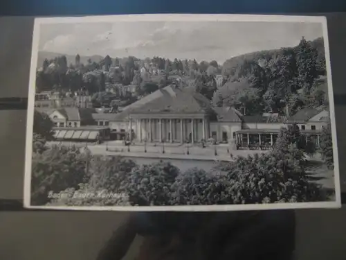 [Echtfotokarte schwarz/weiß] Baden-Baden, Kurhaus. 