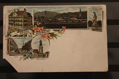 [Lithographie] Gruß aus Offenburg. 