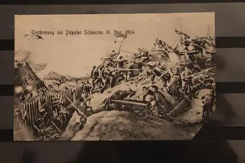 [Lithographie] Erstürmung der Düppler Schanzen 1864. 