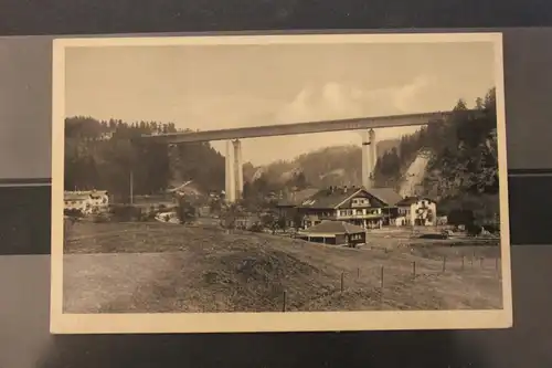 [Echtfotokarte schwarz/weiß] Mangfallbrücke der Reichsautobahn München-Salzburg. 
