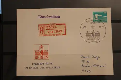 DDR 1987 Sonderstempel 0952