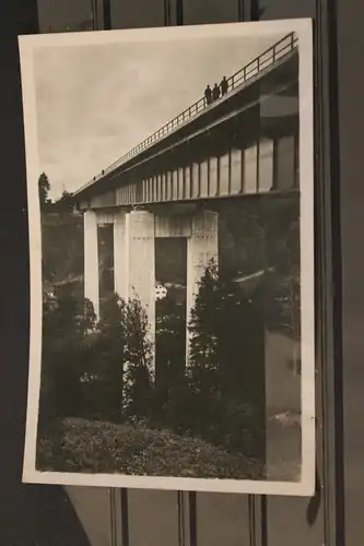 [Echtfotokarte schwarz/weiß] Reichsautobahn Mangfallbrücke. 