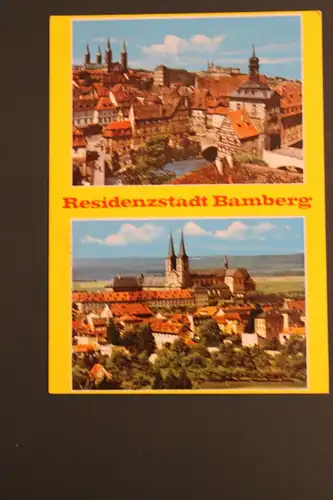[Echtfotokarte farbig] Residenzstadt Bamberg. 