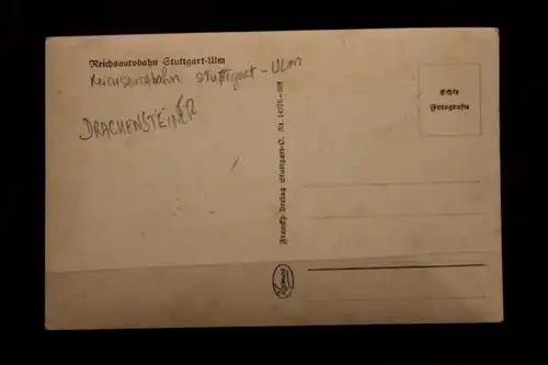 [Echtfotokarte schwarz/weiß] Reichsautobahn; Drackensteiner Hang; Fischerhäuslebrücke. 
