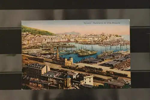 [Echtfotokarte farbig] Genova,  Panorama da Villa Rosazza. 