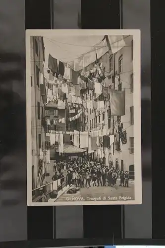 [Echtfotokarte schwarz/weiß] Genova,  Truogoli di Santa Brigada. 