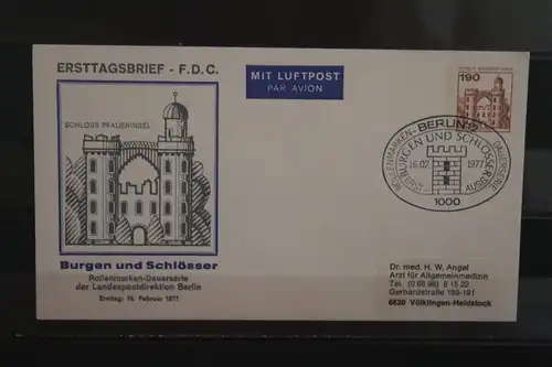 Ganzsache; Postkarte, Burgen und Schlösser; FDC