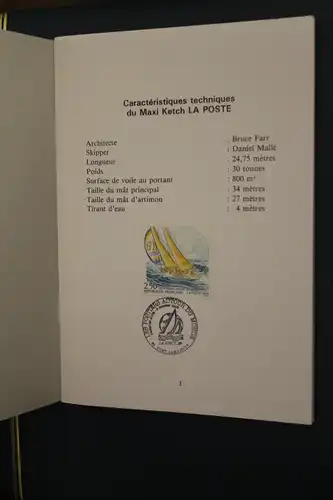 Frankreich Bord - Broschüre Weltumseglung der "La Poste" 1993/1994