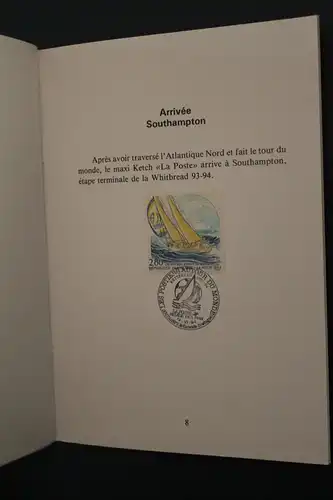 Frankreich Bord - Broschüre Weltumseglung der "La Poste" 1993/1994