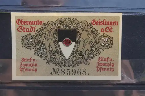 Kriegs-Notgeld Geislingen; 25 Pf.