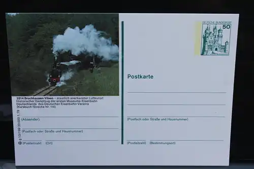 Bildpostkarte  P 129; 1979;  Deutschland: Bruchhausen-Vilsen, Dampflok