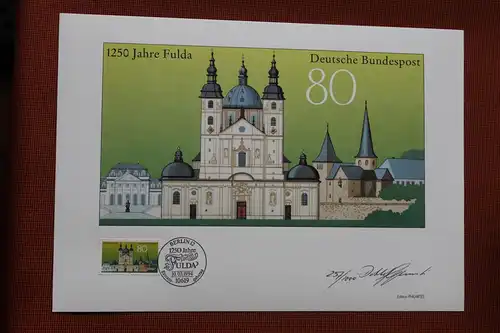 Künstleredition; Kunstgrafik: 1250 Jahre Fulda; Handsigniert