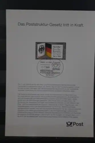 Amtliches Gedenkblatt der POST zum Poststruktur-Gesetz