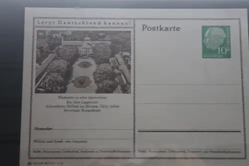 Wiesbaden, Bildpostkarte von 1956