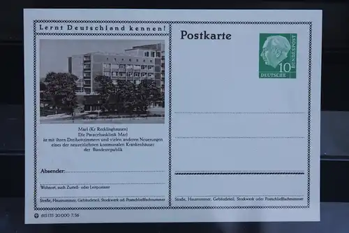 Marl, Bildpostkarte von 1956