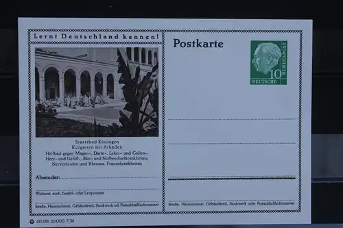 Kissingen, Bildpostkarte von 1956