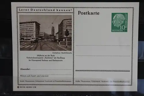 Mülheim, Bildpostkarte von 1958