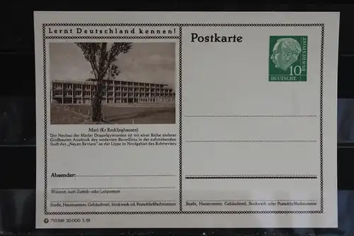 Marl, Bildpostkarte von 1958