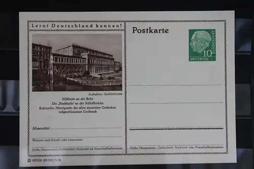 Mülheim, Bildpostkarte von 1958