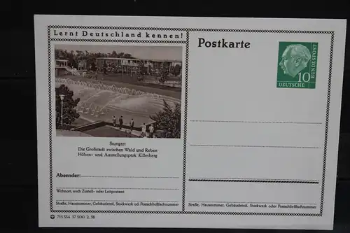 Stuttgart, Bildpostkarte von 1958