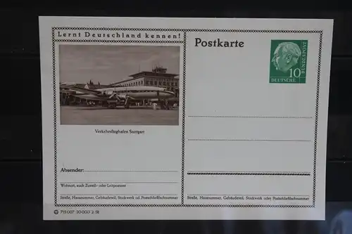 Stuttgart, Bildpostkarte von 1958