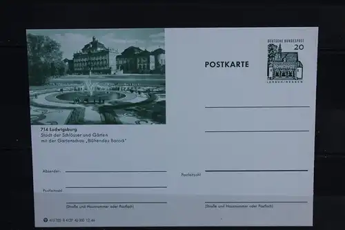 Ludwigsburg, Bildpostkarte von 1966