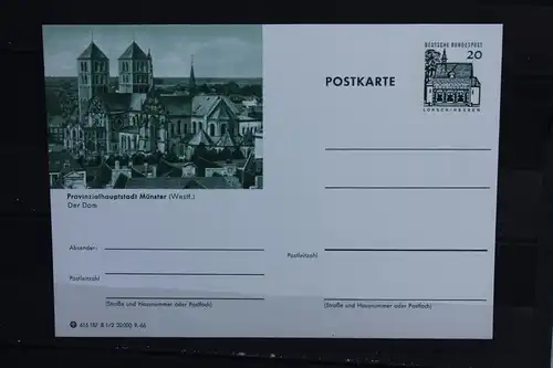 Münster, Dom, Bildpostkarte von 1966