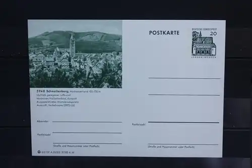 [Ansichtskarte] Schmallenberg, Bildpostkarte der Bundespost. 