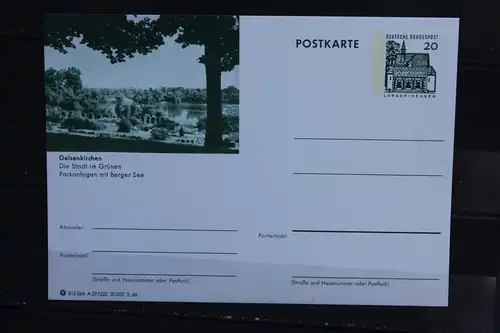 [Ansichtskarte] Gelsenkirchen, Bildpostkarte der Bundespost 1966. 