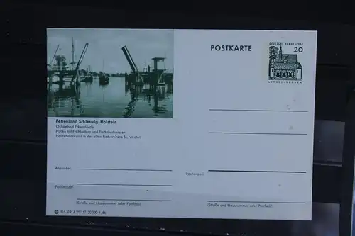 [Ansichtskarte] Eckernförde, Bildpostkarte der Bundespost 1966. 