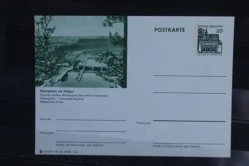 [Ansichtskarte] Hessigheim, Bildpostkarte der Bundespost 1966. 